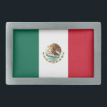 Boucle de ceinture avec le drapeau du Mexique<br><div class="desc">Boucle de ceinture élégante avec le drapeau du Mexique. Ce produit son personnalisable.</div>