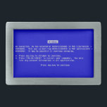Boucle de ceinture de BSOD - écran bleu de la mort<br><div class="desc">Le BSOD infâme ou "l'écran bleu de la mort" s'est reproduit sur une boucle de ceinture.  Prouvez-lui qu'un BSOD peut être une sangle !</div>
