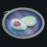 Boucle de ceinture de la galaxie | d'avocat<br><div class="desc">De boucle de ceinture humoristique et étrange d'impression d'aquarelle d'un avocat de fente flottant par l'univers.</div>