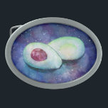 Boucle de ceinture de la galaxie | d'avocat<br><div class="desc">De boucle de ceinture humoristique et étrange d'impression d'aquarelle d'un avocat de fente flottant par l'univers.</div>