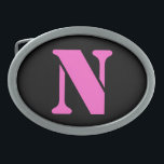 Boucle de ceinture de la lettre N<br><div class="desc">Boucle,  rose et noir de ceinture de la lettre N</div>
