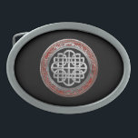 Boucle De Ceinture Ovale [400] Croix du noeud d'argent celtique sacré<br><div class="desc">Présentation de la collection "Trésors celtiques" de Serge Averbukh, mettant en vedette des peintures de nouveaux médias de trésors et d'artefacts attribués à diverses cultures celtes anciennes. Vous y trouverez des pièces de croix de noeud en argent celtique Sacré. Remarque : Les éditions limitées de 21, listées "Originaux" sont disponibles...</div>