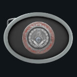 Boucle De Ceinture Ovale [400] Master Mason - Carré et Compas Argent<br><div class="desc">Présentation de la collection "Ancienne Confrérie" de Serge Averbukh, mettant en vedette l'héraldique et les insignes de diverses confréries, sociétés et ordres historiques. Vous y trouverez des pièces comportant un bijou d'argent Mason 3e degré - Carré Mason Master et Compas Le Carré et Compas (ou, plus exactement, un carré et...</div>