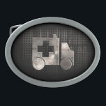 Boucle De Ceinture Ovale Ambulance rocailleuse<br><div class="desc">Conception industrielle grunge fraîche de docteur de secours médical d'hôpital du médecin SME d'ambulance de regard en métal. Grand pour des cadeaux ! Disponible sur des tee - shirts, des cas intelligents de téléphone, des mousepads, des porte - clés, des affiches, des cartes, des couvertures électroniques, l'ordinateur portable d'ordinateur/des douilles,...</div>