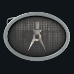 Boucle De Ceinture Ovale Architecte ; Grunge<br><div class="desc">Cool grunge métal industriel look architecte protracteur architecture de carrière design professionnel. Idéal pour les cadeaux ! Disponible sur les tee - shirts, les boîtiers de smartphones, les mousepads, les porte - clés, les affiches, les cartes, les couvertures électroniques, les manches d'ordinateur portable / carnet, les casquettes, les tasses, et...</div>