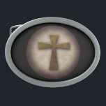 Boucle De Ceinture Ovale Belle croix de Jésus-Christ Rustique<br><div class="desc">C'est un merveilleux don chrétien de la coutume de partager votre foi.</div>