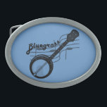 Boucle De Ceinture Ovale Bluegrass Belt Buckle avec Banjo et échelle de mus<br><div class="desc">Bluegrass Belt Buckle avec Banjo et l'échelle musicale peut être customisé avec le nom du groupe ou le changement de couleur arrière - plan.</div>