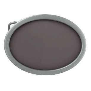 Boucle De Ceinture Ovale Café noir (couleur solide)