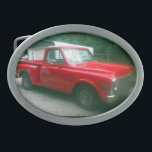 Boucle De Ceinture Ovale Camion 1972 de Chevy C10 Stepside de rouge<br><div class="desc">Profil d'une cerise Stepside 1972 C10.</div>