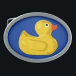 Boucle De Ceinture Ovale Canard dans l'étang bleu<br><div class="desc">Le canard dans l'étang bleu est une tendance fraîche de meme d'Internet. Placez-le sur la boucle de ceinture et personnalisez la couleur d'arrière - plan ou choisissez le style (ovale ou rectangle) pour customiser le votre possèdent très le cadeau personnel.</div>
