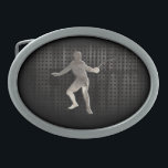 Boucle De Ceinture Ovale Clôture ; Noir Cool<br><div class="desc">Cool grunge métal industriel look clôture fencer olympique sport dueling design. Idéal pour les cadeaux ! Disponible sur les tee - shirts, les boîtiers de smartphones, les mousepads, les porte - clés, les affiches, les cartes, les couvertures électroniques, les manches d'ordinateur portable / carnet, les casquettes, les tasses, et plus...</div>