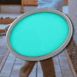 Boucle De Ceinture Ovale Couleur solide Turquoise Néon | Classique<br><div class="desc">Neon Turquoise - Voici l'allure intemporelle du Design de Couleurs Solides : un mélange captivant de forme classique et d'élégante simplicité. Ce design est une célébration de la puissance et de la beauté que l'on retrouve dans une teinte unique et frappante. Élégant, le design de couleurs massives embrasse l'essence du...</div>