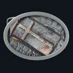 Boucle De Ceinture Ovale Croix de la protection<br><div class="desc">Croix de la protection</div>