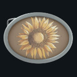 Boucle De Ceinture Ovale Cru de tournesol et de papillons élégant<br><div class="desc">Illustration élégante vintage de tournesol et de papillons.

Conceptions pour toute occasion. Plus de conceptions et d'articles assortis sont disponibles à mon magasin. - http://www.zazzle.com/designbylang* - 
Merci pour la visite !</div>