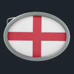 Boucle De Ceinture Ovale Drapeau d'Angleterre<br><div class="desc">Drapeau patriotique d'Angleterre.</div>