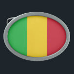 Boucle De Ceinture Ovale Drapeau du Mali<br><div class="desc">Drapeau patriotique du Mali.</div>