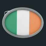 Boucle De Ceinture Ovale Drapeau irlandais<br><div class="desc">Drapeau patriotique d'Irlande.</div>