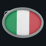 Boucle De Ceinture Ovale Drapeau Italie<br><div class="desc">Le drapeau national de l'Italie.</div>