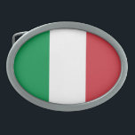 Boucle De Ceinture Ovale Drapeau Italie<br><div class="desc">Le drapeau national de l'Italie.</div>