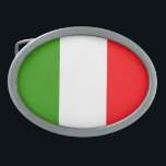 Boucle De Ceinture Ovale Drapeau italien<br><div class="desc">Drapeau de l'Italie</div>
