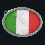 Boucle De Ceinture Ovale Drapeau italien<br><div class="desc">Un cadeau idéal pour tous ceux qui sont patriotes de leur pays !</div>