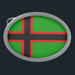 Boucle De Ceinture Ovale Drapeau national de Karelia<br><div class="desc">Drapeau patriotique de la Karélie.</div>