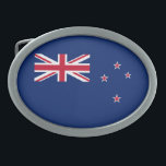 Boucle De Ceinture Ovale Drapeau néo-zélandais<br><div class="desc">Patriotic flag of New Zealand.</div>