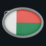 Boucle De Ceinture Ovale Drapeau patriotique de Madagascar<br><div class="desc">Drapeau patriotique de Madagascar.</div>