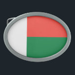 Boucle De Ceinture Ovale Drapeau patriotique de Madagascar<br><div class="desc">Drapeau patriotique de Madagascar.</div>
