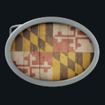 Boucle De Ceinture Ovale Drapeau robuste du Maryland<br><div class="desc">Drapeau du Maryland ; Marylander</div>