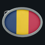 Boucle De Ceinture Ovale Drapeau Tchad<br><div class="desc">Drapeau patriotique du Tchad.</div>