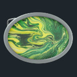 Boucle De Ceinture Ovale Elégant Crazy Agate 5 - Vert Jaune<br><div class="desc">Conception par LEMAT WORKShttps://pinterest.com/lematworks/https://zazzle.com/lematworks*/collections</div>