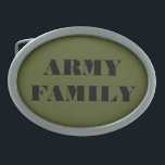 Boucle De Ceinture Ovale Famille de l'armée Belt Buckle<br><div class="desc">Famille de l'armée Belt Buckle</div>