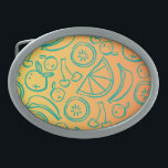 Boucle De Ceinture Ovale Fruits<br><div class="desc">banane,  pomme,  orange,  cerise,  pastèque</div>