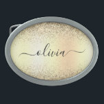 Boucle De Ceinture Ovale Gold Parties scintillant Girly Luxe Moderne Monogr<br><div class="desc">Gold Faux Foil Metallic Sparkle Parties scintillant brossé Métal Monogramme Nom Ceinture Buckle. Cela rend la graduation parfaite, doux 16 16ème, 18ème, 21ème, 30ème, 40ème, 50ème, 60ème, 70ème, 80ème, 90ème, 100ème anniversaire, mariage, douche nuptiale, anniversaire, baby shower ou cadeau de fête de bachelorette pour quelqu'un qui aime les styles glam...</div>