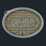 Boucle De Ceinture Ovale Hadj arabe musulman islamique Kaaba de<br><div class="desc">Bénédiction arabe musulmane islamique ahyaa" arabe "Muhammad de Sura de Quran de Kaaba Mecque Ramadan "Eid al-Adha" "Eid al-Fitr" "Hari Raya" Puasa Mubarak Coran de hadj de calligraphie de l'Islam de wa d'amutu IL de la "Allah" "Bismika Allahumma de laha de l'IL de La de "Bismilallah" "comme de salamu de...</div>