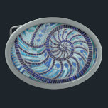 Boucle De Ceinture Ovale L'art mosaïque de Nautilus Shell<br><div class="desc">L'art mosaïque de Nautilus Shell</div>