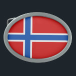 Boucle De Ceinture Ovale Le drapeau de la Norvège<br><div class="desc">Le drapeau de la Norvège est fait d'une croix bleue sur un arrière - plan rouge. C'est un grand cadeau pour ceux qui aiment la Norvège ou ont un héritage norvégien. Cette conception est également disponible sur beaucoup d'autres produits pour que vous choisissiez de.</div>
