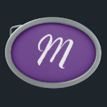 Boucle De Ceinture Ovale LETTRE initiale violette royale Style moderne Mono<br><div class="desc">Voulez-vous posséder un produit avec les initiales de votre nom? Il est très simple,  esthétique et attrayant.</div>