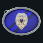 Boucle De Ceinture Ovale Ligne Bleue fine avec insigne<br><div class="desc">Cette conception vise à honorer les hommes et les femmes courageux qui protègent nos collectivités. Ce symbole policier,  shérif et policier est un bel hommage graphique à ceux qui servent et à ceux qui ont fait le sacrifice ultime.</div>