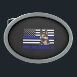 Boucle De Ceinture Ovale Maitre-chien de chien policier<br><div class="desc">Maitre-chien de chien policier</div>