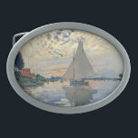 Boucle De Ceinture Ovale Monet Sailboat Français Impressionnisme Art classi<br><div class="desc">Monet Sailboat - This beautiful French sailboat is by French impressionnonist Claude Monet, né en 1874. Monet était un des artistes les plus influents de l'impressionnisme rench. Le titre exact du painting est "Sailboat at Petit-Gennevilliers, " an oil on canvas. The painting shows a single sailboat with a lively sunset...</div>