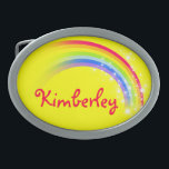 Boucle De Ceinture Ovale Nom 9 lettres arc-en-ciel jaune ceinture ovale bou<br><div class="desc">Bonnet arc-en-ciel,  actuellement lit,  Kimberley ou personnalisez avec le nom plus long de votre choix (jusqu'à 9 lettres seulement). Design inspiré des nombreux beaux arcs-en-ciel ici à Victoria,  Australie. Objet conçu exclusivement par Sarah Trett.</div>