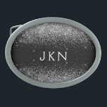 Boucle De Ceinture Ovale Parties scintillant noire argent Monogramme Nom de<br><div class="desc">Parties scintillant à étincelle noire et argent Nom du monogramme Boucle de la ceinture. Cela rend la graduation parfaite, doux 16 16ème, 18ème, 21ème, 30ème, 40ème, 50ème, 60ème, 70ème, 80ème, 90ème, 100ème anniversaire, mariage, douche nuptiale, anniversaire, baby shower ou cadeau de fête de bachelorette pour quelqu'un qui aime les styles...</div>