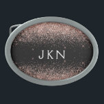 Boucle De Ceinture Ovale Parties scintillant rose or rose pâle Monogramme I<br><div class="desc">Black and Rose Gold - Blush Pink Sparkle Parties scintillant Monogramme Nom Belt Buckle. Cela rend la graduation parfaite, doux 16 16ème, 18ème, 21ème, 30ème, 40ème, 50ème, 60ème, 70ème, 80ème, 90ème, 100ème anniversaire, mariage, douche nuptiale, anniversaire, baby shower ou cadeau de fête de bachelorette pour quelqu'un qui aime les styles...</div>