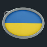 Boucle De Ceinture Ovale Patriotic Ukraine<br><div class="desc">Drapeau patriotique de l'Ukraine.</div>