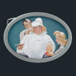 Boucle De Ceinture Ovale Plein traitement<br><div class="desc">Artiste : Travail d'éclat de coiffeur,  de manucure et de chaussure de Norman Rockwell | sur le client</div>