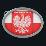 Boucle De Ceinture Ovale Pologne Coupe du monde de football<br><div class="desc">Pologne,  drapeau de Polska. Coupe du monde. Drapeau polonais. Polska flaga. Ajoutez votre propre texte.</div>