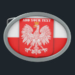 Boucle De Ceinture Ovale Pologne Coupe du monde de football<br><div class="desc">Pologne,  drapeau de Polska. Coupe du monde. Drapeau polonais. Polska flaga. Ajoutez votre propre texte.</div>