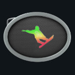 Boucle De Ceinture Ovale Slek Snowboard<br><div class="desc">Vous aimerez ce design sportif hivernal de snowboard snowboard snowboard en fibre de carbone noir. Idéal pour les cadeaux ! Disponible sur les tee - shirts, les boîtiers de smartphones, les mousepads, les porte - clés, les affiches, les cartes, les couvertures électroniques, les manches d'ordinateur portable / carnet, les casquettes,...</div>